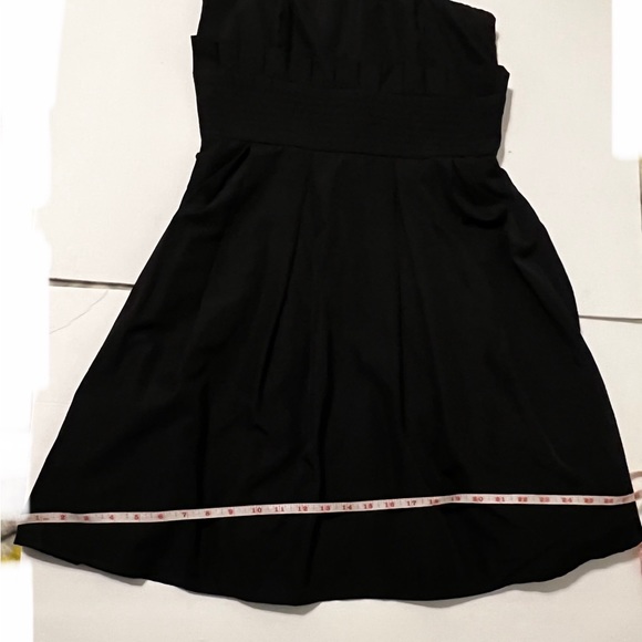 Charlotte Russe Junior Black Strapless Zipper Back Knee Length Dress Size 11 - Picture 6 of 10